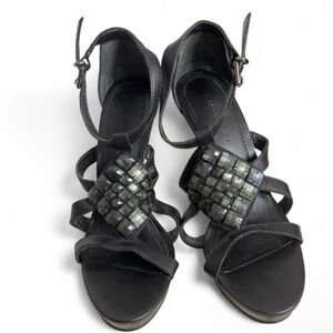 Gianvito Rossi Black Beaded Women's Sandals